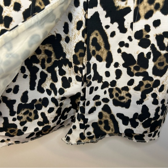 *NWT* TOPSHOP Strapless Leopard Skort Playsuit Romper, Size 12 - Picture 5 of 13